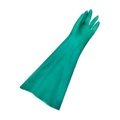 Gloves Large (LG) #10 18 IN Green Nitrile Rubber Disposable Rethermalizer 1/Pair
