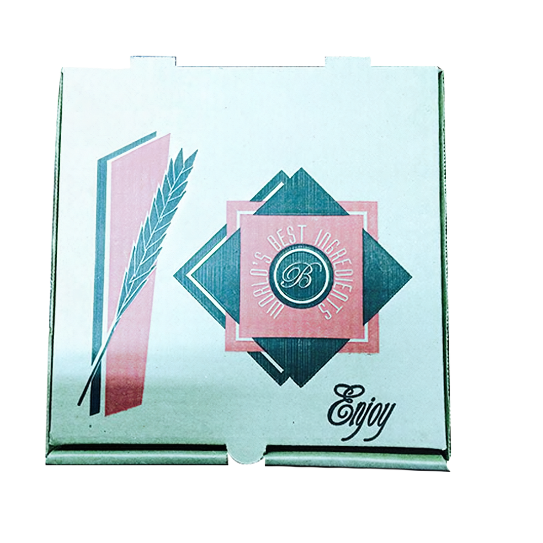 Pizza Box 16 IN Corrugated Cardboard Kraft Stock Print 50/Bundle