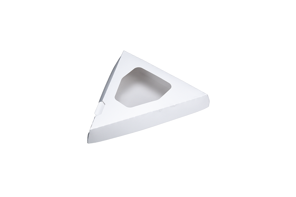 Pizza Slice Container Hinged 9.25X9X1.688 IN With Window 400/Case