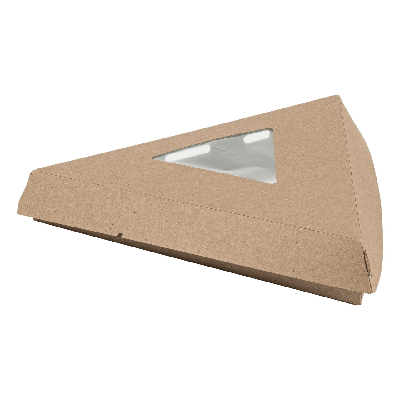 Pizza Slice Container 9.5X9X1.625 IN Kraft With Window 220/Case