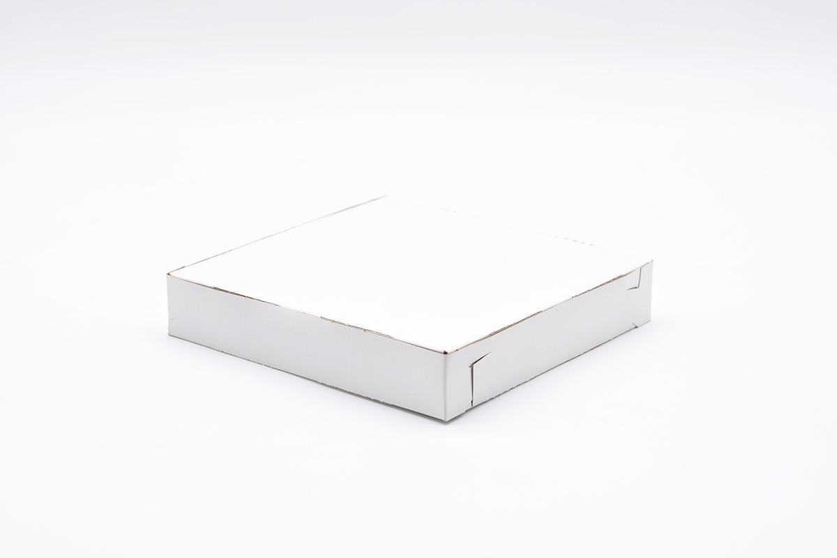 Pizza Box 8X8X1.5 IN Clay-Coated Paperboard White Plain 100/Bundle