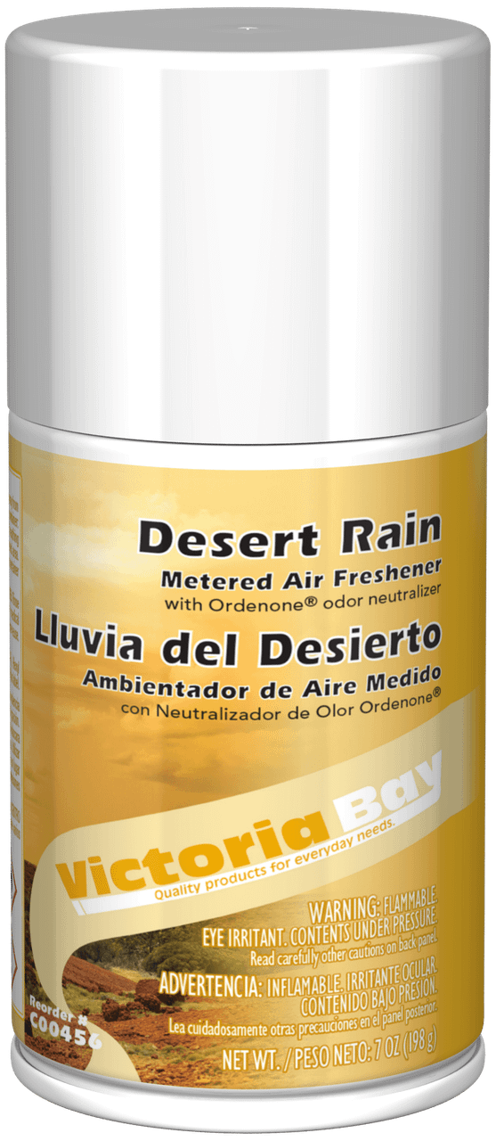 Victoria Bay Air Freshener & Deodorizer Desert Rain Aerosol 7 OZ Metered 12/Case