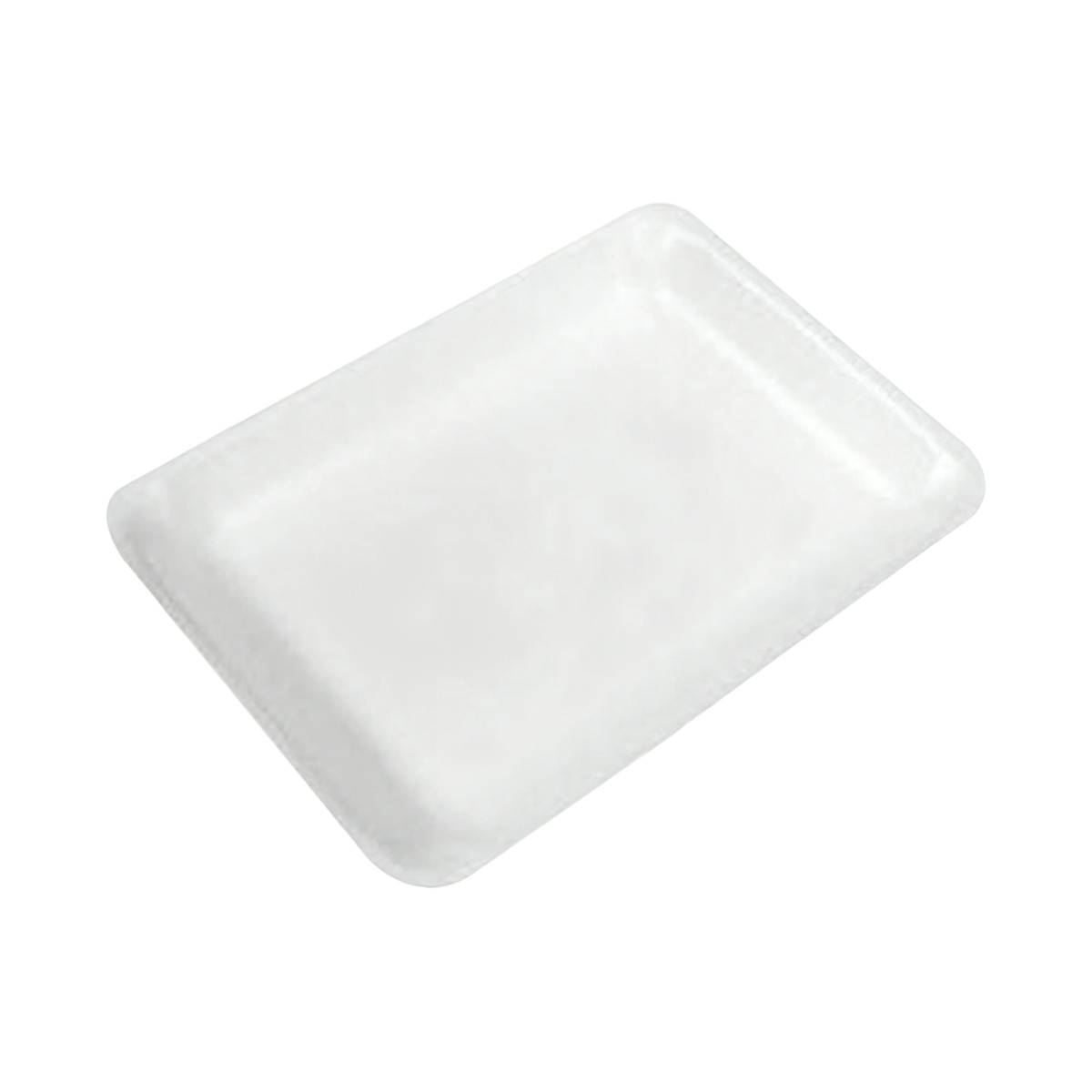 16HS Meat Tray 7.38X12.38X0.63 IN Polystyrene Foam Shallow White Heavy 250/Case