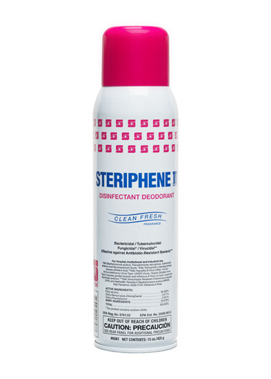 Steriphene II® Brand Disinfectant Deodorant Clean Fresh Fragrance Yellow Aerosol RTU 20 FLOZ 12/Case
