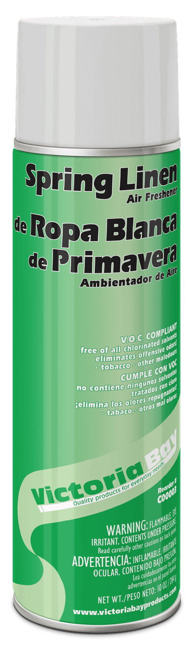 Victoria Bay Air Freshener & Deodorizer Spring Linen Aerosol 10 OZ 12/Case