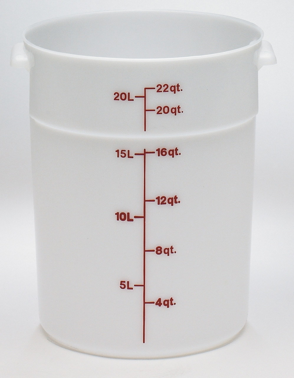 Food Storage Container 22 QT White Round 1/Each
