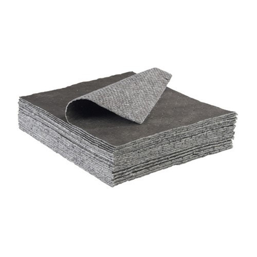 TaskBrand® Absorbent Pad 15X18 IN Gray Hvywht Polypropylene (PP) For Water & Oil Based Spills Industrial 100/Bundle