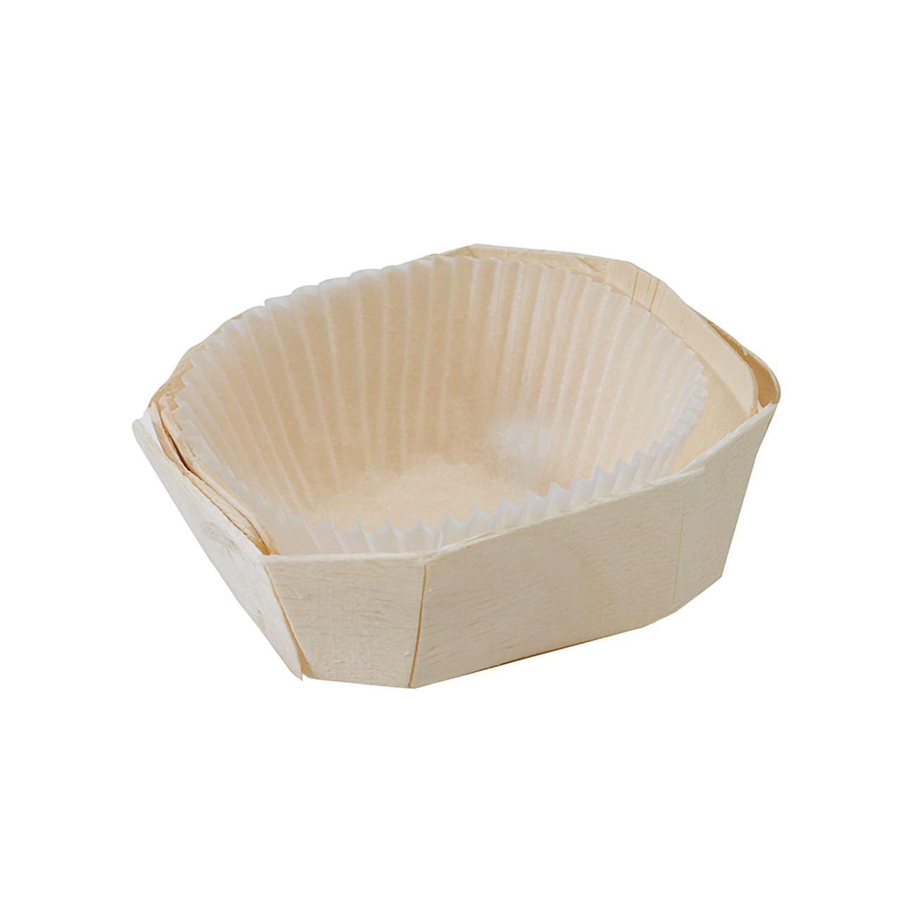 Baking Mold 4 OZ 3.7X2.6X1.5 IN Wood Natural 30 Count/Pack 10 Packs/Case 300 Count/Case