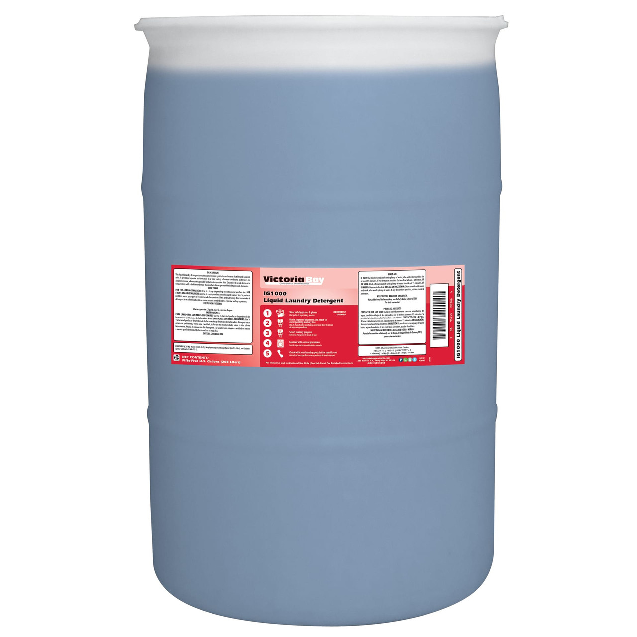 Victoria Bay IG1000 Liquid Laundry Detergent 55 GAL 1/Drum