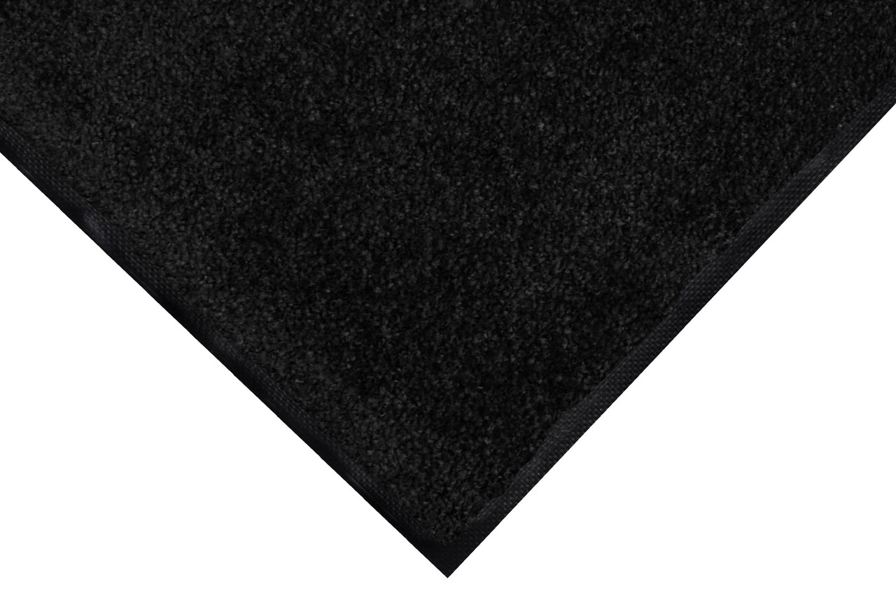 ColorStar® Entrance Mat 36X48 IN Solid Black PET With Smooth SBR (Styrene-Butadiene Rubber) Backing 1/Each