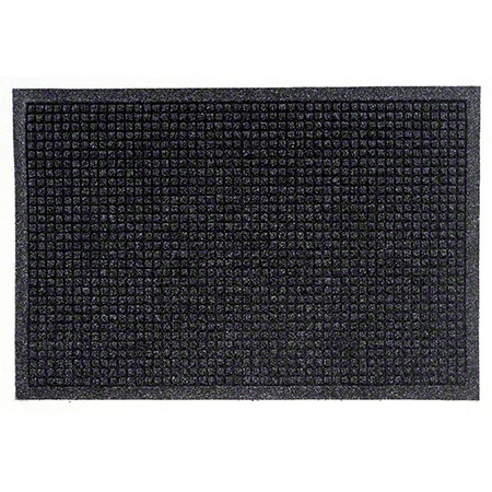 WaterHog® Squares Fashion Carpet Floor Mat 36X120 IN Charcoal With Smooth Backing 1/Each