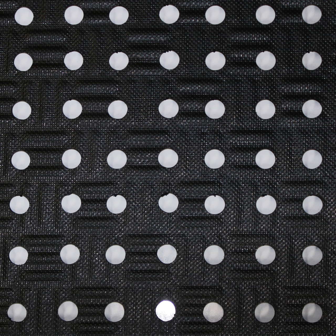 Comfort Station Anti-Fatigue Floor Mat 48X192X0.437 IN Black Nitrile Rubber Foam With Holes Square Corner 1/Each
