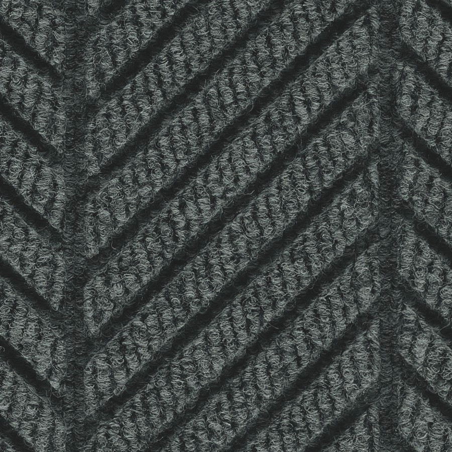 WaterHog® Max Entrance Mat 48X60 IN Black Smoke With Smooth SBR (Styrene-Butadiene Rubber) Backing Classic Border 1/Each