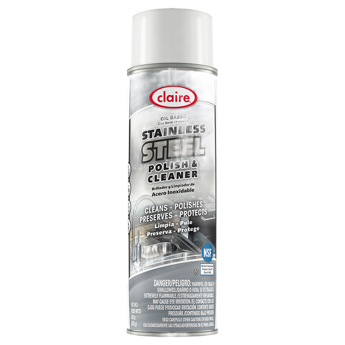 Claire Stainless Steel Cleaner & Polish 20 FLOZ 12/Case