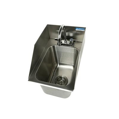 Drop-In Sink 14X10X10 IN Stainless Steel With Side Splashes 1/Each