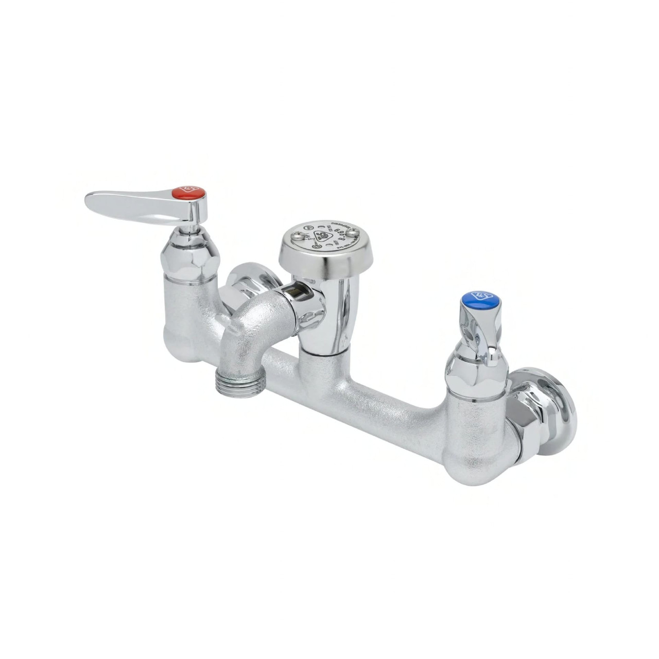 Faucet Service Sink Chrome Plated Brass 8 IN O.C Vacuum Breaker Pail Hook 1/Each