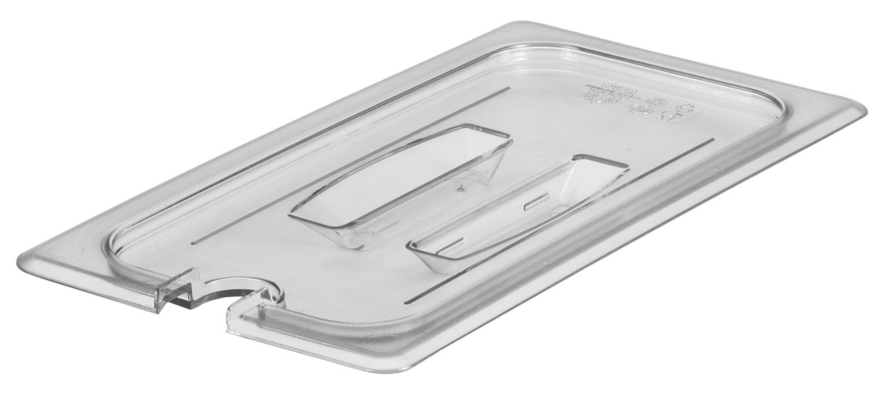 Camwear® Food Pan Cover 1/3 Size 6.94X12.75 IN Clear Rectangle PC Dishwasher Safe Slotted 1/Each