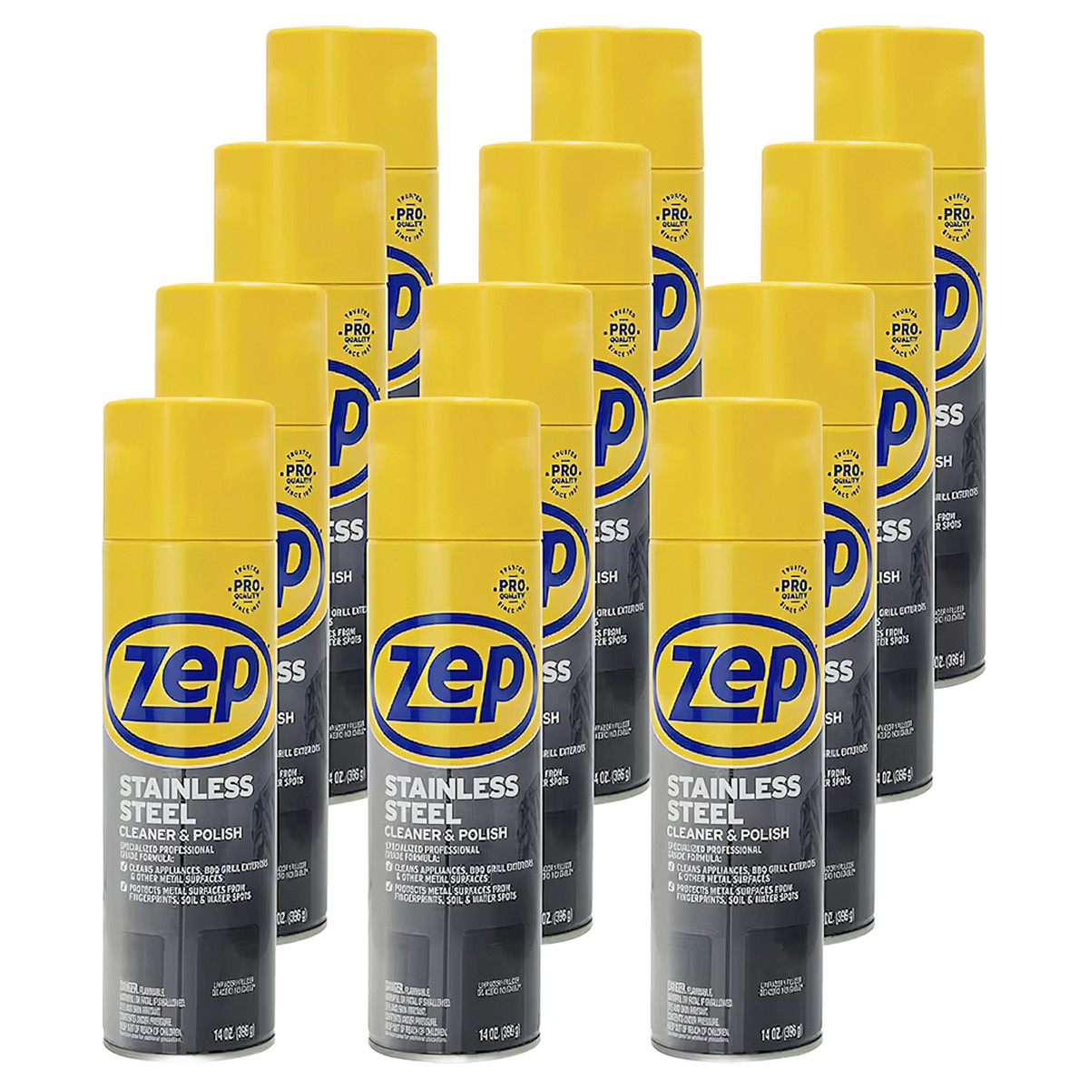 Citrus Scent Stainless Steel Cleaner 14 FLOZ Aerosol 12/Case