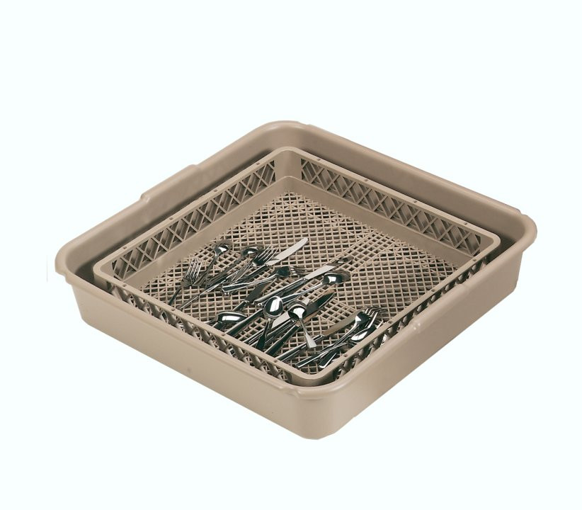 Flatware Soak Rack Full Size Beige Polymer 1/Each