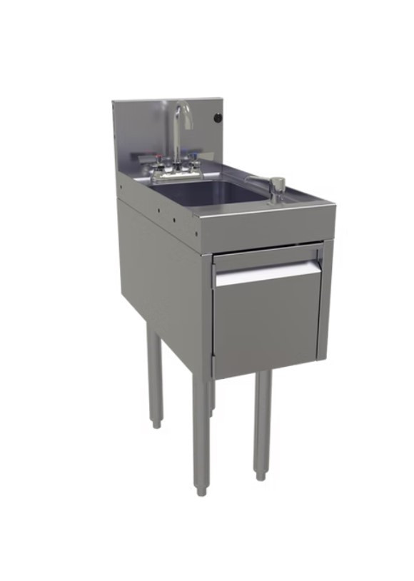 Hand Sink 12X24 IN Stainless Steel With Soap & Towel Dispenser 1/Each