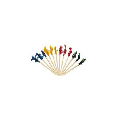 Sandwich Club Frill Pick 4 IN Wood Assorted 1000/Carton