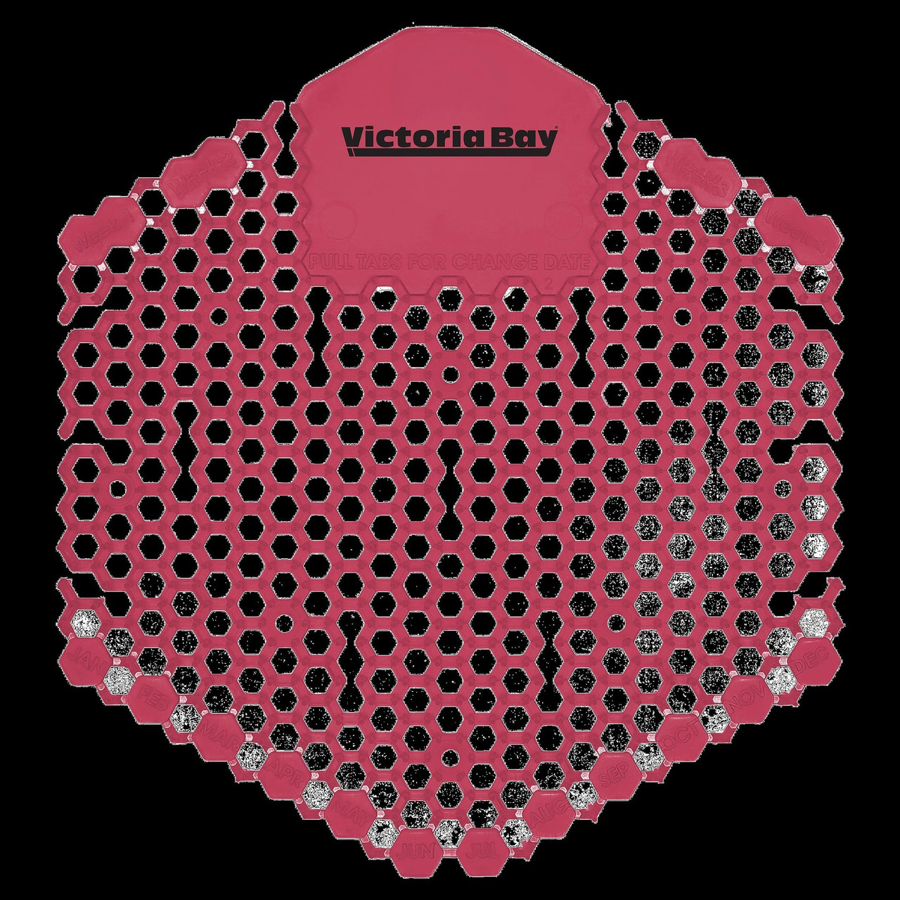 Victoria Bay Urinal Screen Spiced Apple Red EVA 7X6.5X0.66 IN 30-Day Air Care System Deodorizing 10 Count/Box 6 Box/Case