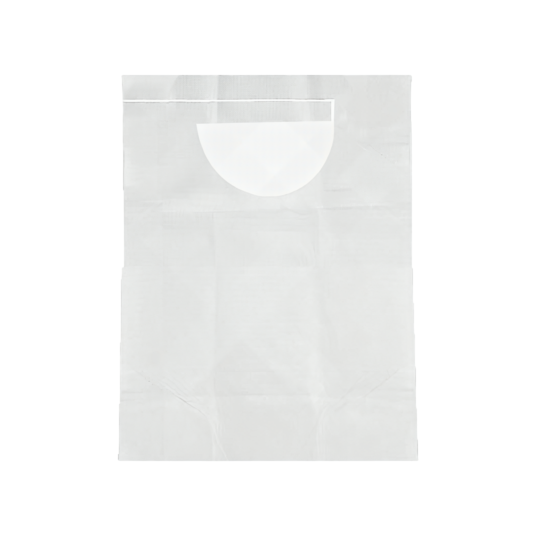 Lap Bib 16X33 IN White Paper Disposable Slipover 300/Case