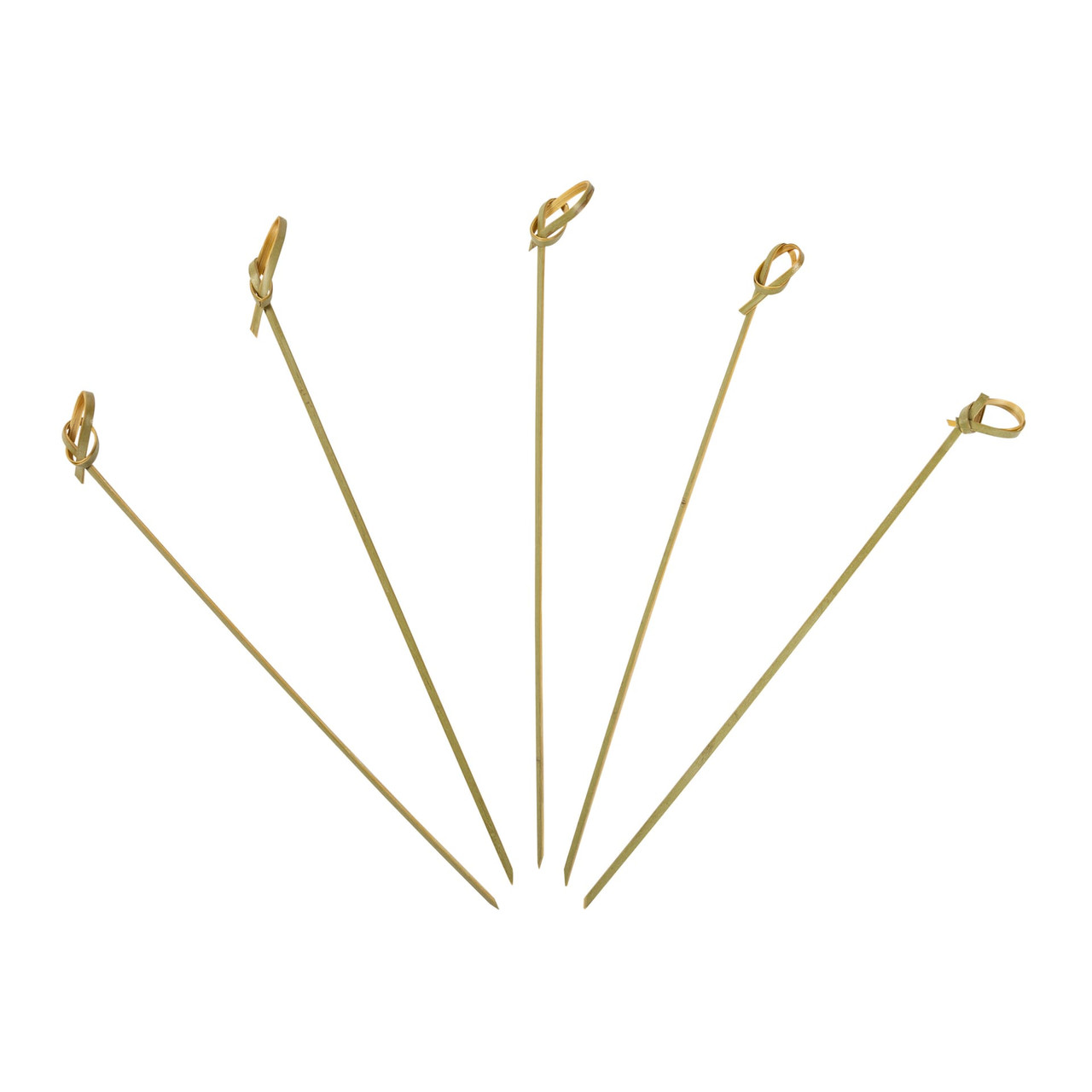 Food Knot Pick 7 IN Bamboo 100 Count/Pack 10 Packs/Case 1000 Count/Case