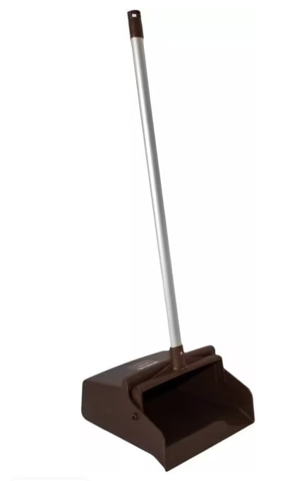 Sparta® Lobby Dust Pan 30 IN Brown Silver PP Aluminum Locking Yoke Serrated Edge Hanger Hole 6/Each
