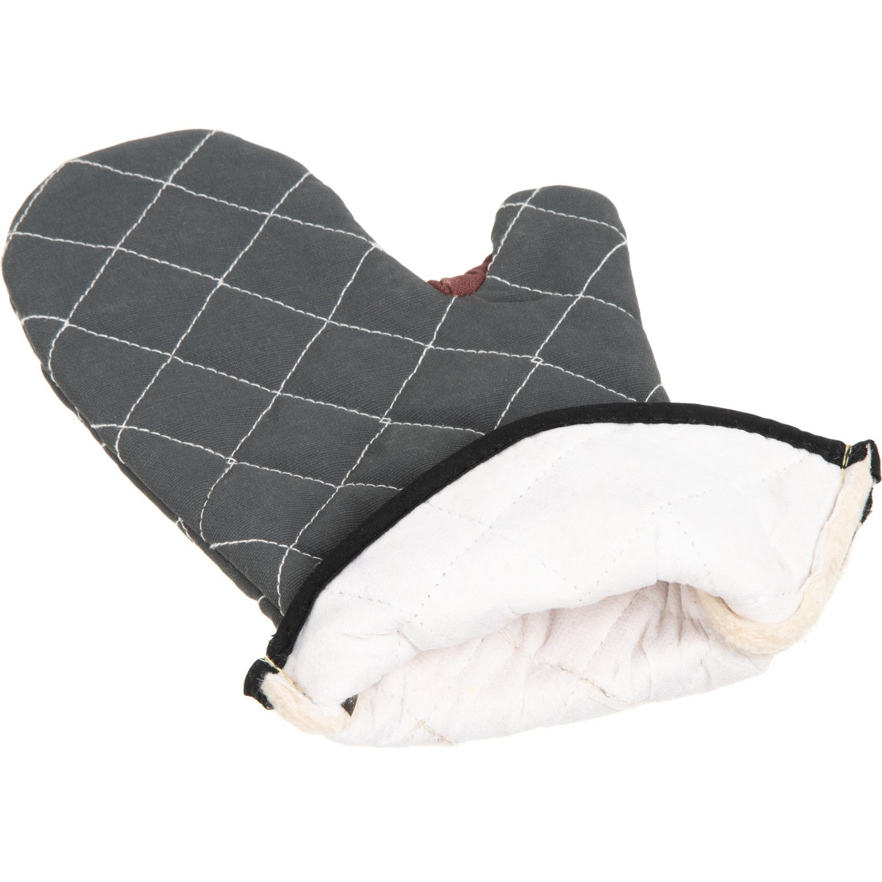 San Jamar Oven Mitt 15 IN Cotton Synthetic Blend Black WebGuard 1/Pair