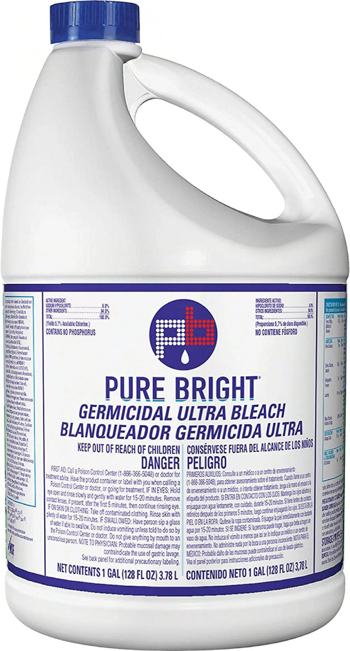 Pure Bright Bleach 1 GAL Liquid Germicidal 6% 6/Case