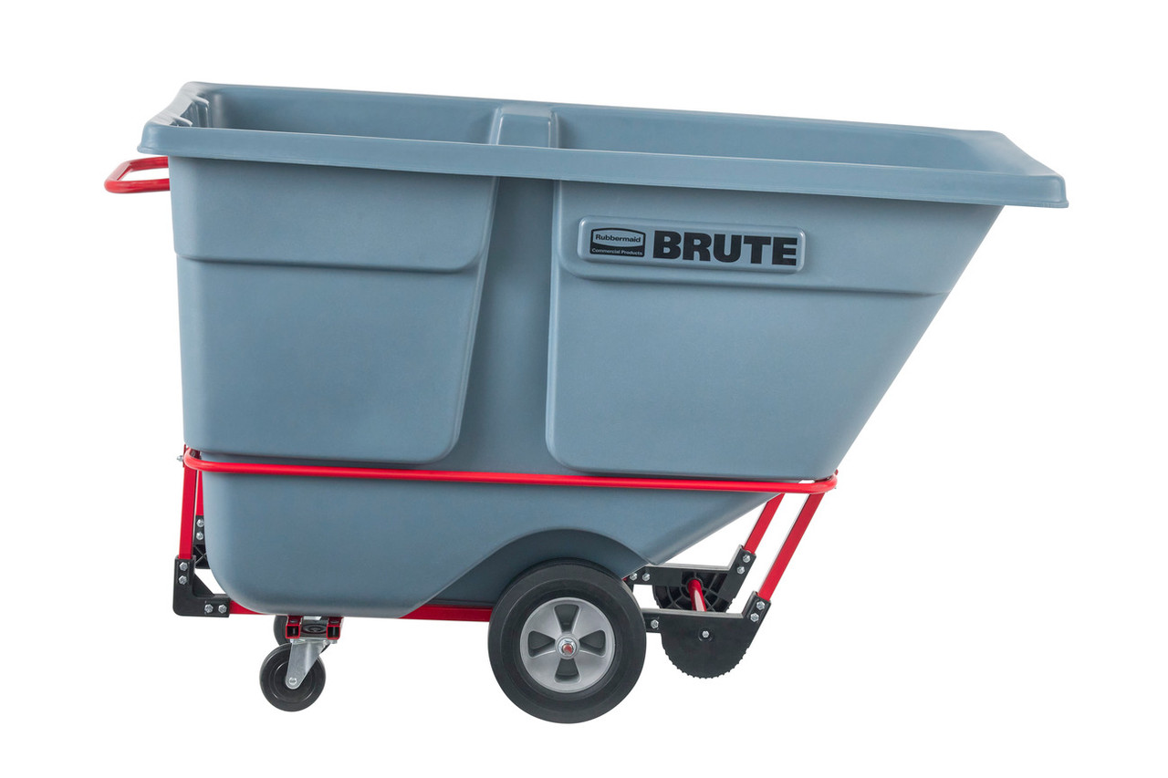 Brute® Utility Tilt Truck 72.50X34.00X44.63 IN 1 Cubic Yard Gray Standard Duty Rotomolded 1/Each