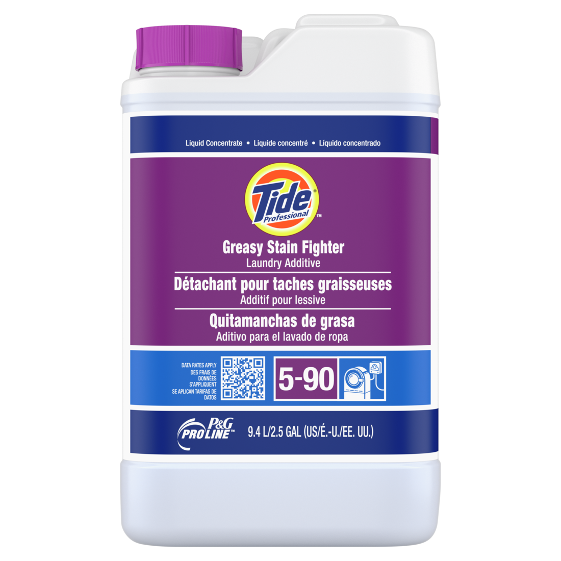 PGProLine Professional Tide® Unscented Laundry Stain Remover 2.5 GAL Liquid Closed Loop 1/Case