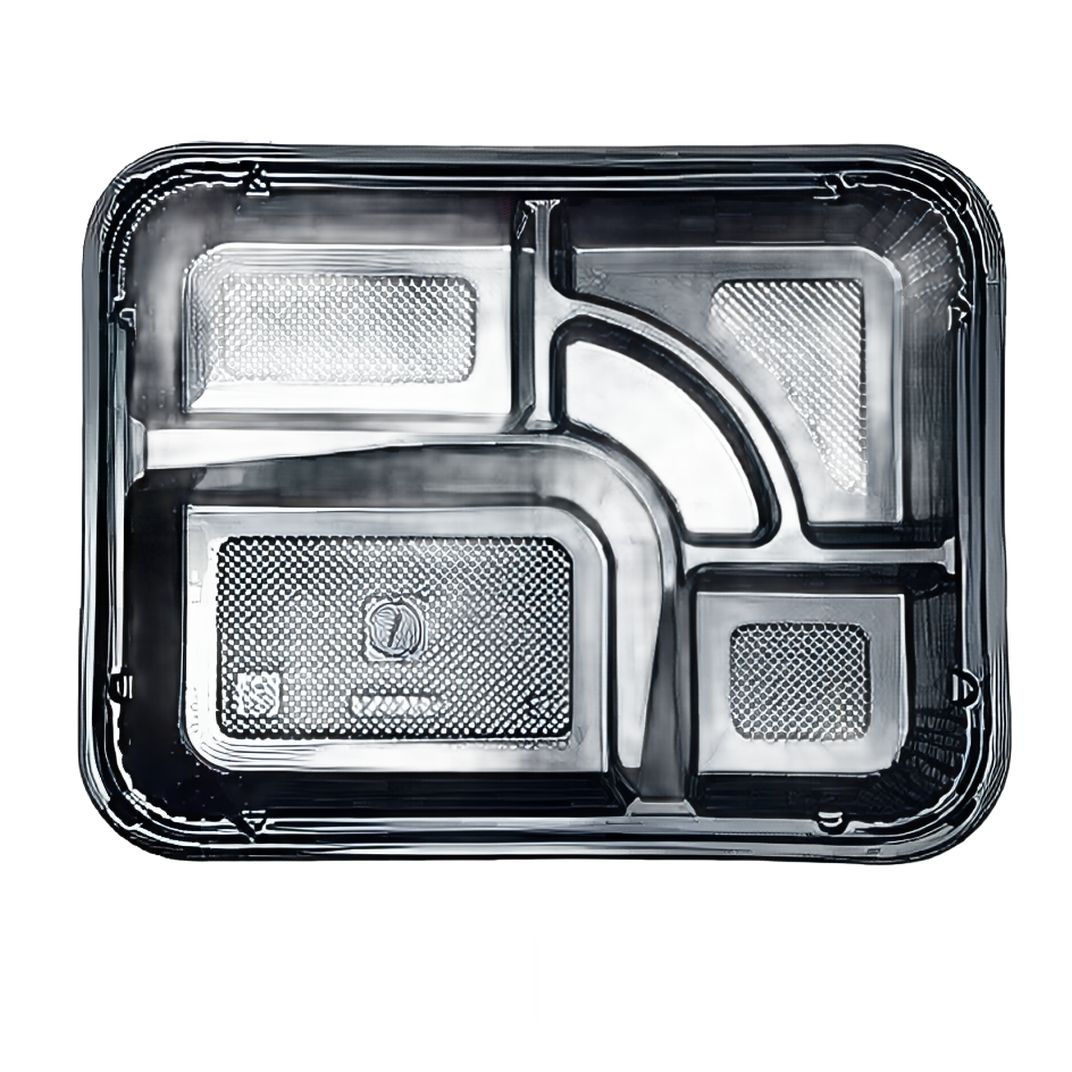 Bento Box Base & Lid Combo 5 Compartment 200/Case