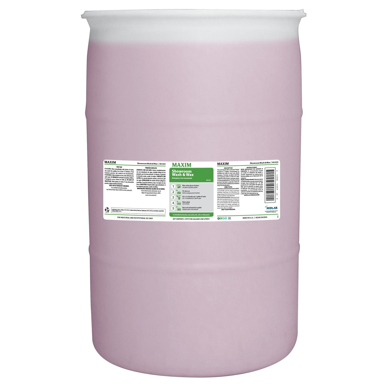 Showroom Cherry Car Wash & Wax 55 GAL Concentrate Liquid 1/Pail