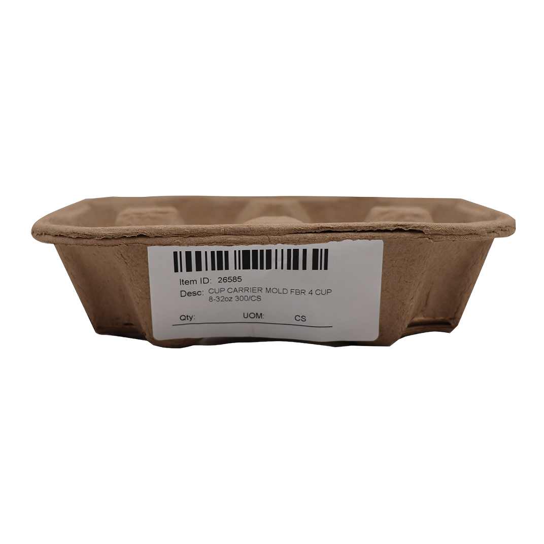 Victoria Bay Cup Carrier 4 Compartment Molded Fiber For 8-32 OZ 300/Case