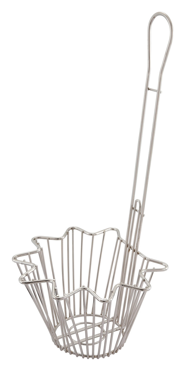 Taco Salad Bowl Fry Basket 9X6.875X5 IN Round Stainless Steel 1/Each