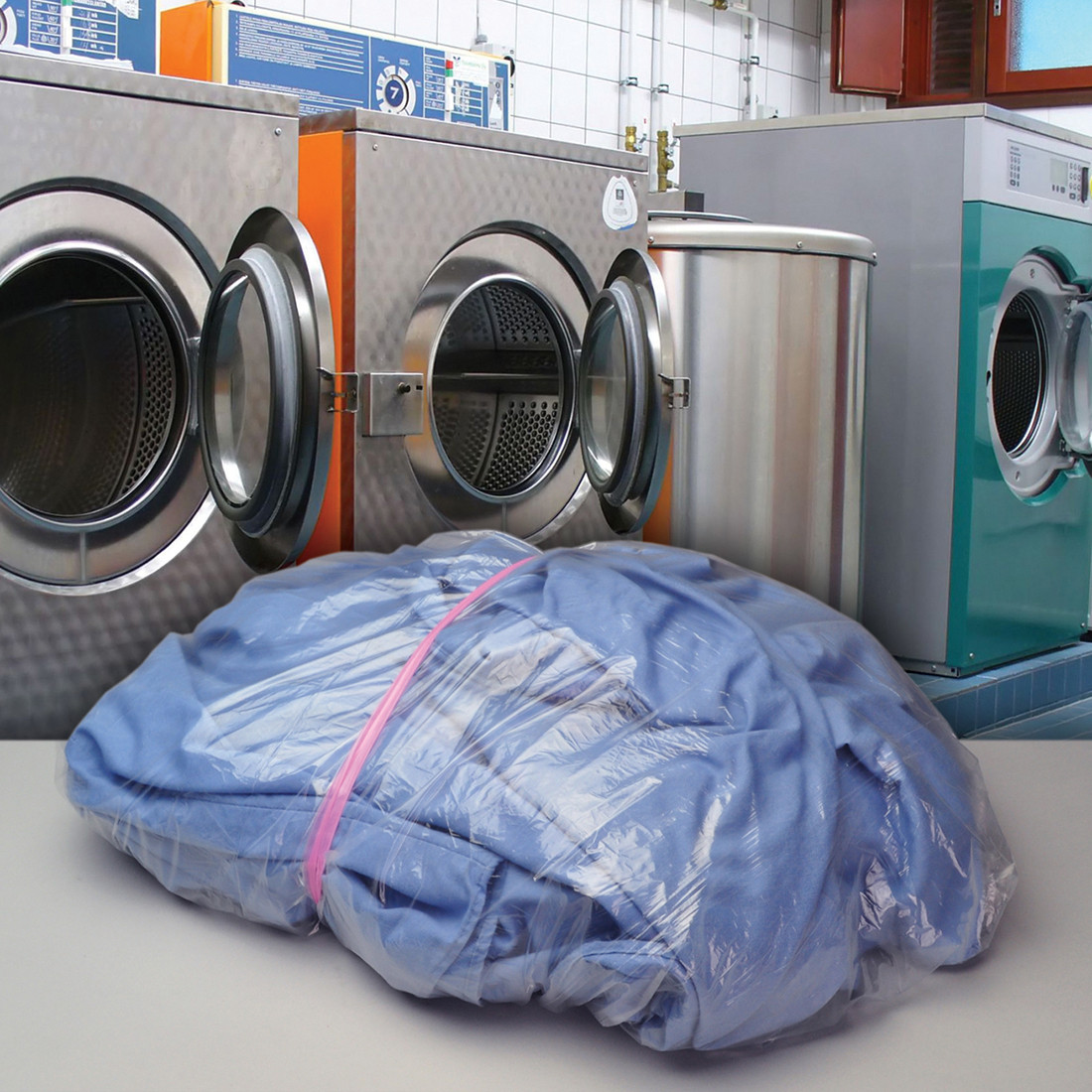 Laundry Bag 28X39 IN Green Polyvinyl Alcohol (PVA) 0.8MIL Water Soluble 25 Count/Roll 4 Rolls/Case 100 Count/Case
