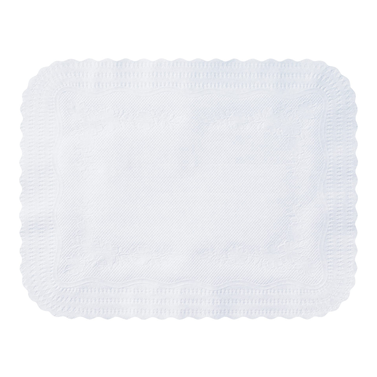 Tray Cover 14X19.125 IN White Paper Scalloped 1000/Case