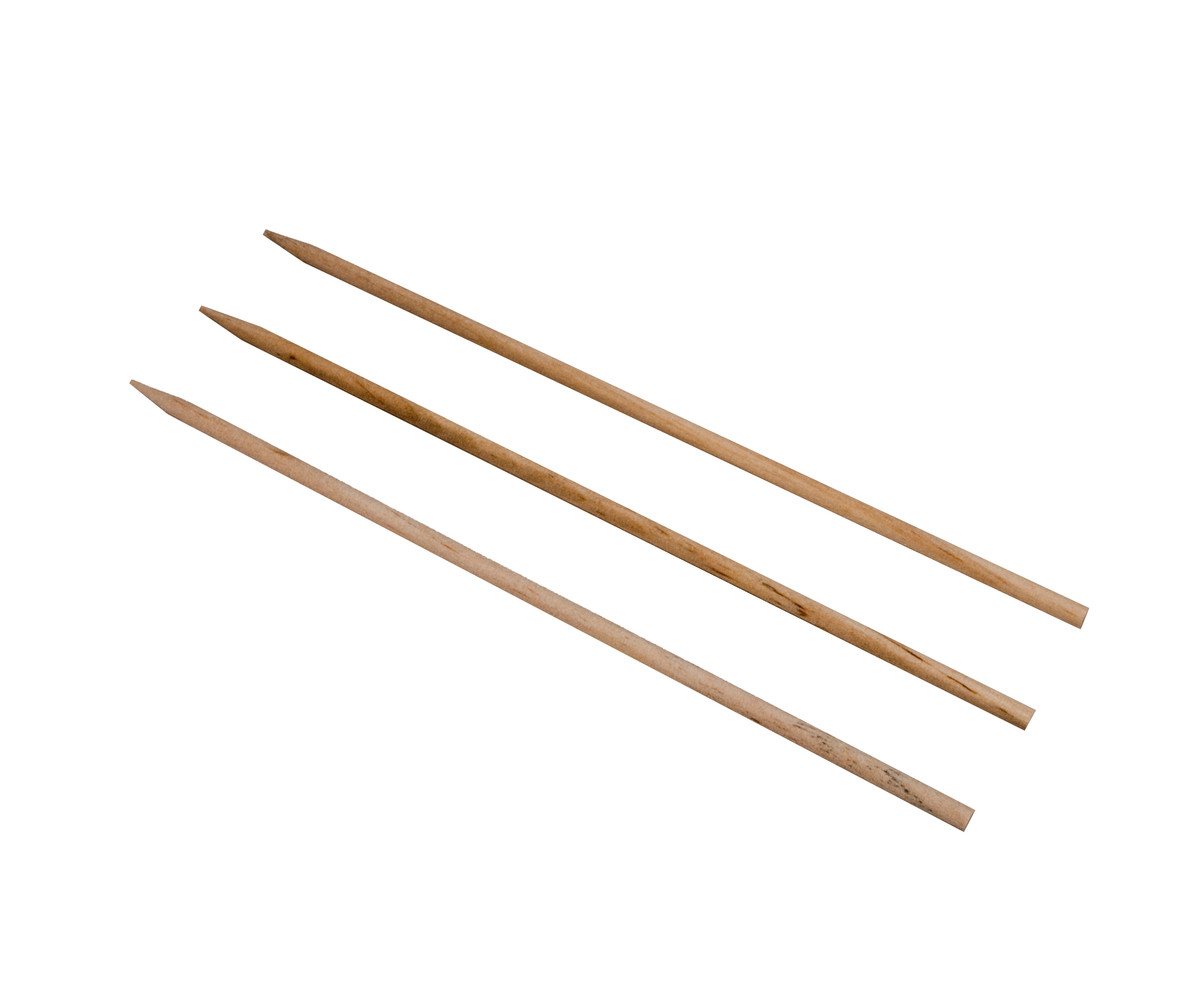 Food Skewer 8.5 IN Wood Round Assorted Brown Thick 5000/Case