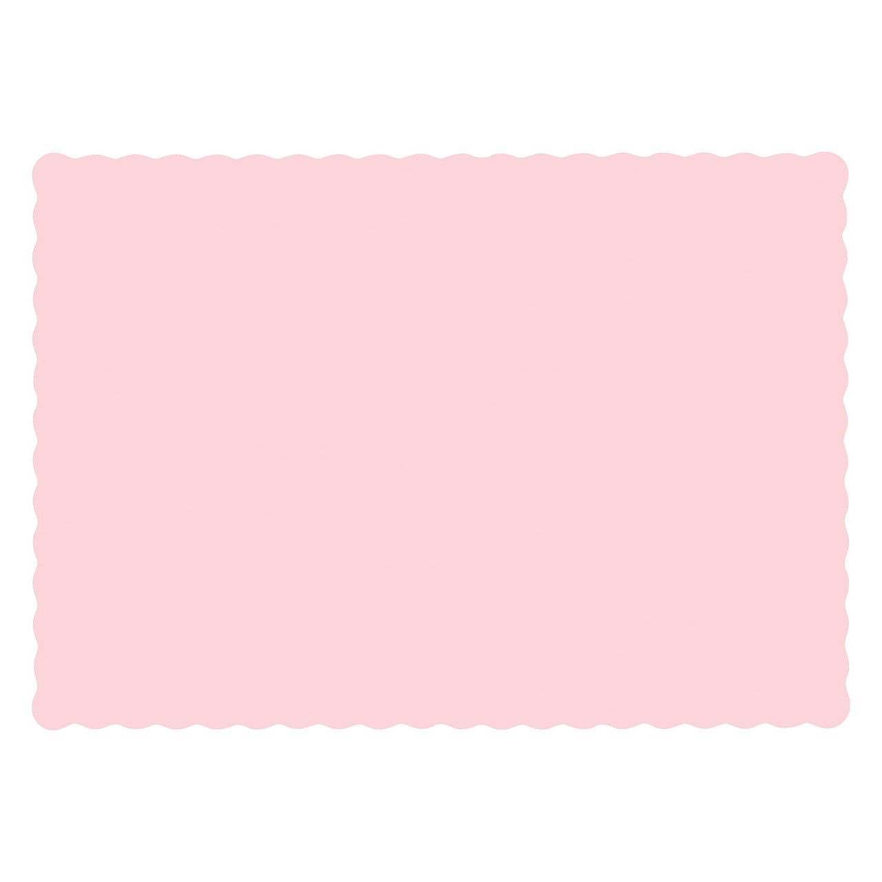 Placemat 9.5X13.5 IN Pink Paper Scalloped 1000/Case