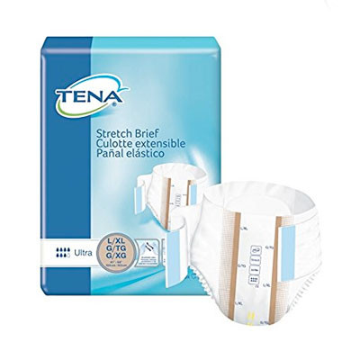 TENA® Stretch Ultra Underwear Large (LG)/Extra Large (XL) Beige Brief 72/Case