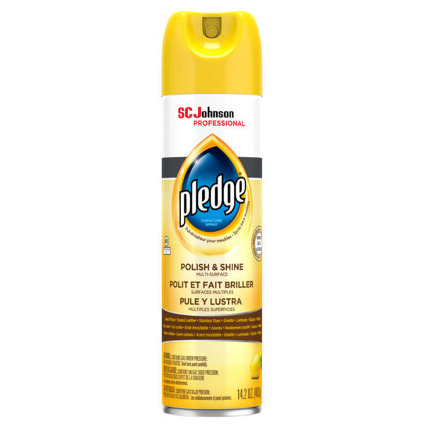 Pledge® Lemon Furniture Polish 14.2 FLOZ Aerosol 6/Case