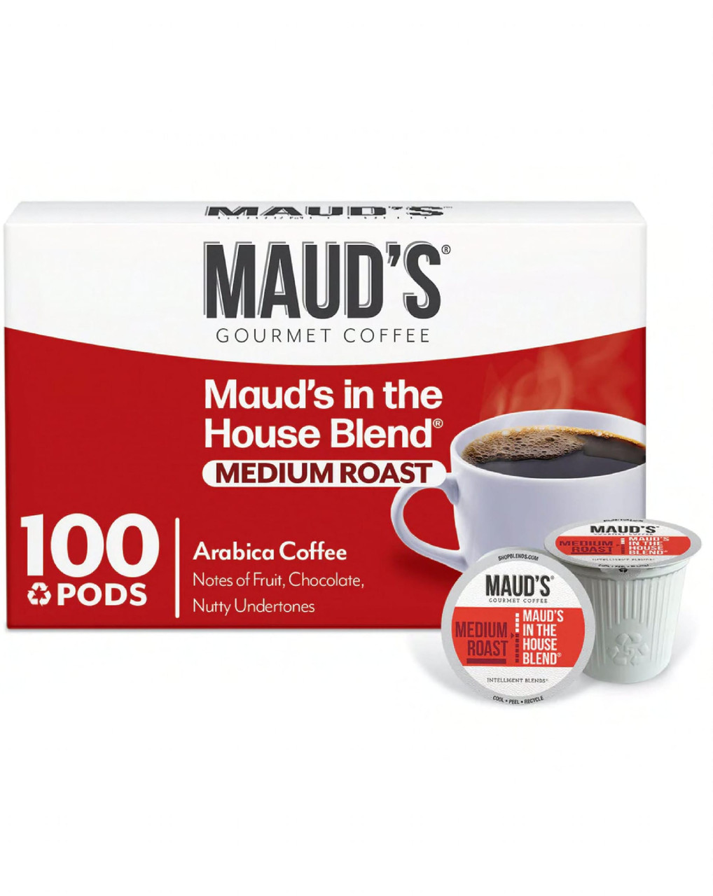 Maud's Coffee & Tea Maud's in the House Blend® Coffee Pods 100/Case