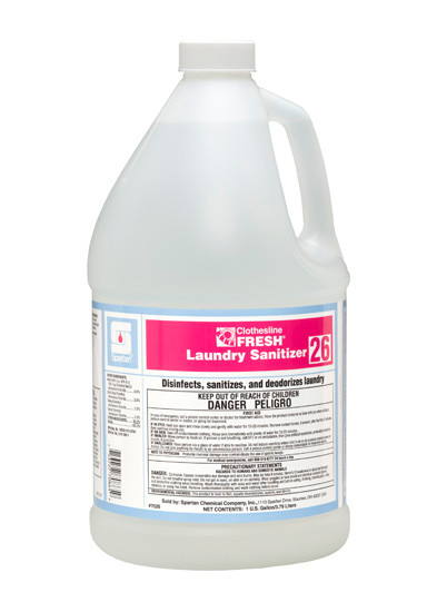 Clothesline Fresh® Laundry Sanitizer 26 Unscented 1 GAL Neutral 4/Case