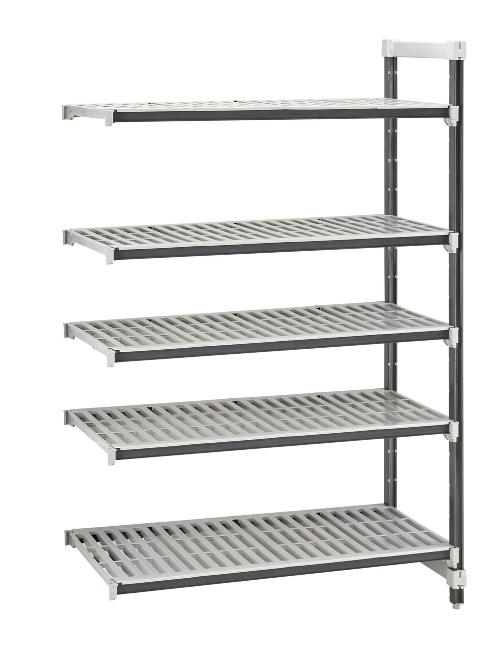 Camshelving® Shelving 24X42X84 IN 2400 LB Gray Composite Vented Add-On Unit Adjustable Antimicrobial 1/Each