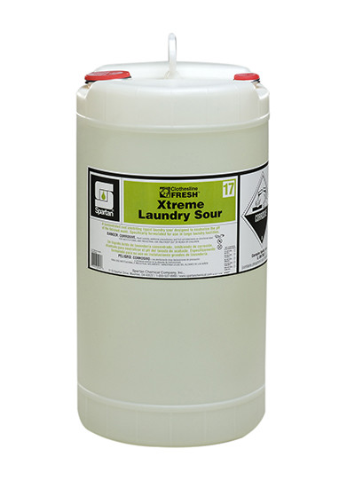 Clothesline Fresh® Xtreme® 17 Mild Scent Laundry Sour 15 GAL Acidic Concentrate 1/Drum