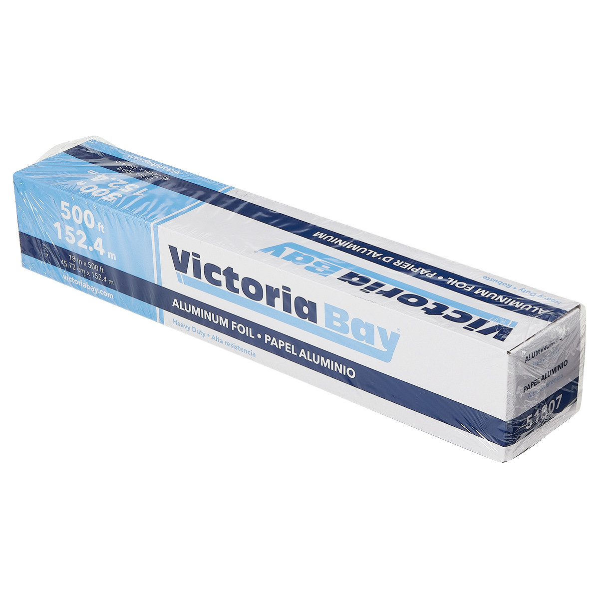 Victoria Bay Foil Roll 18IN X500FT Aluminum Heavy Duty Silver 0.018 Gauge 1/Roll