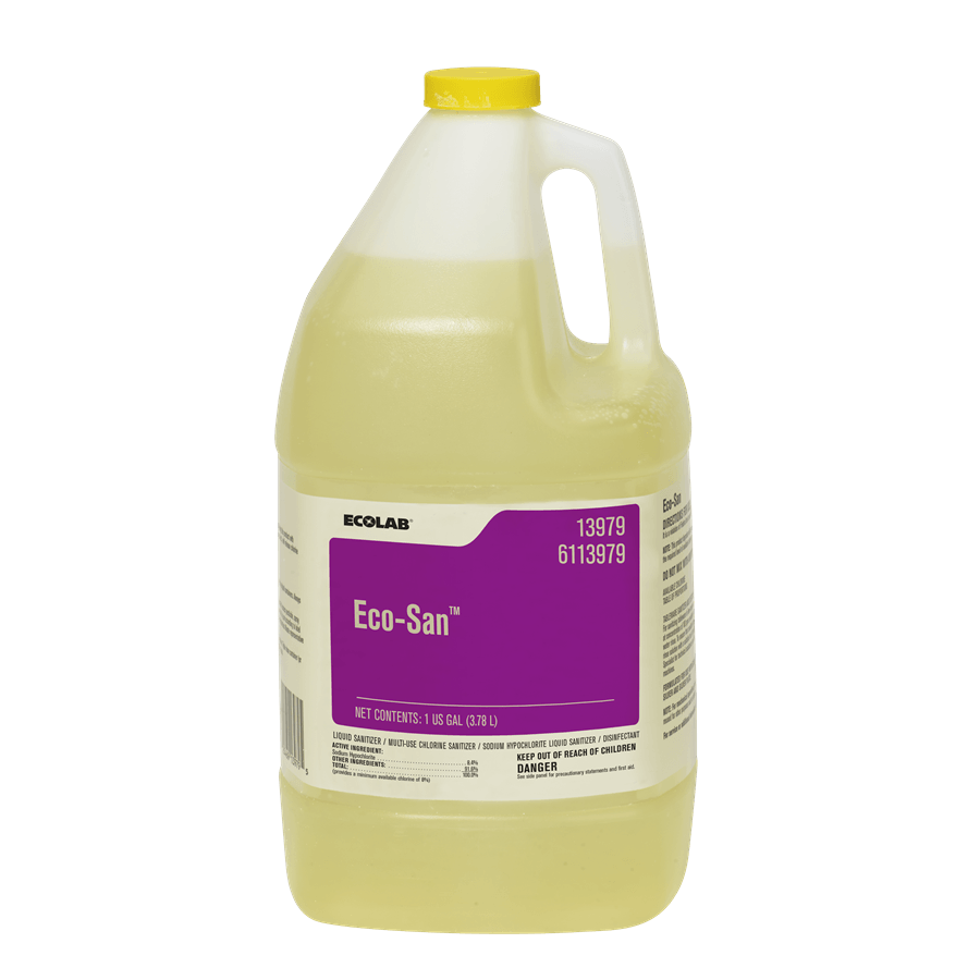 Eco-San Dishmachine Sanitizer 1 GAL Low Temperature Liquid 4/Case