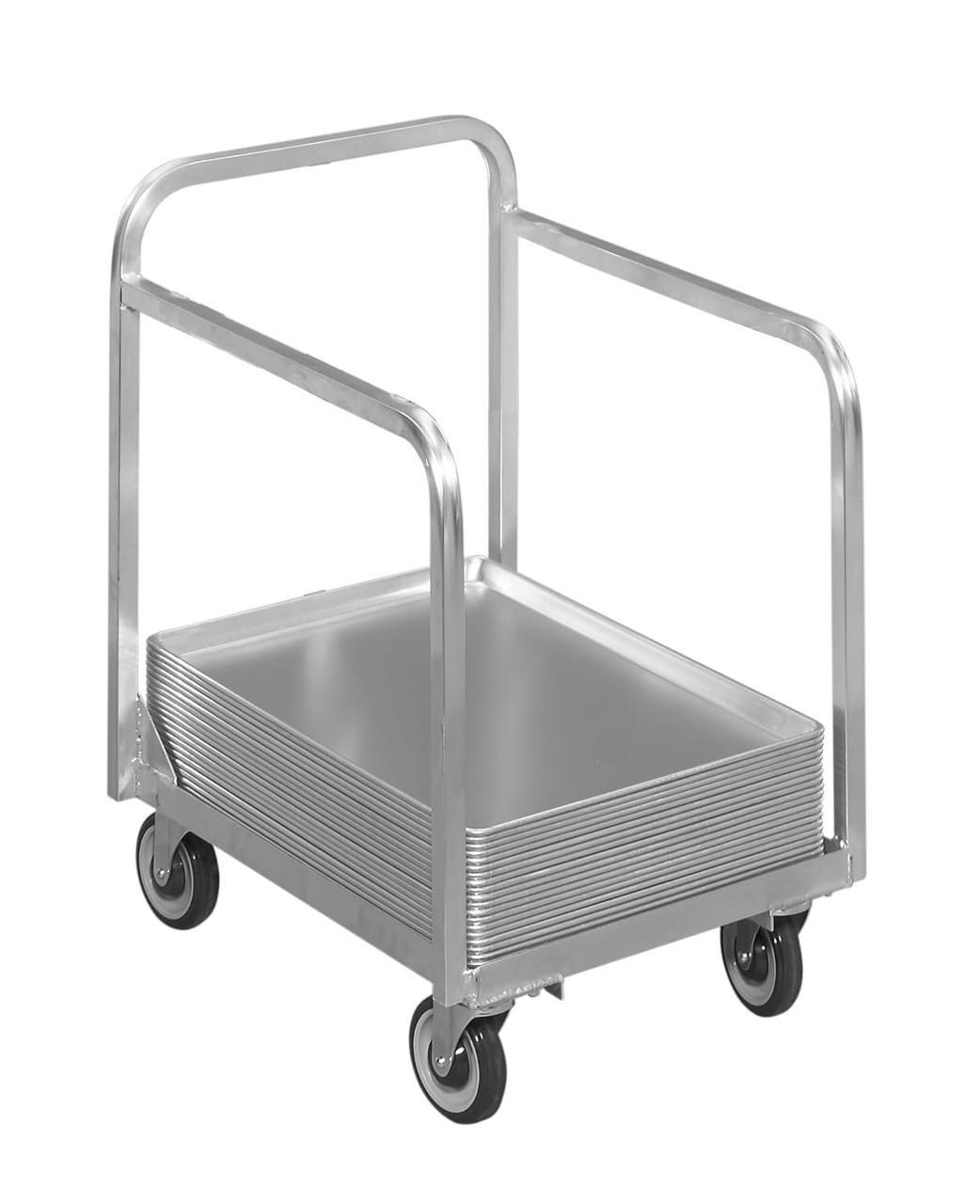 Bun Pan & Dough Box Dolly 27.5X20.5X33.5 IN Aluminum 5 IN Casters 1/Each
